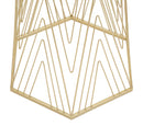 Tavolino Soggiorno Lines 6 40x35x80 cm in Ferro e Specchio Oro      
