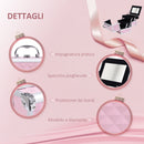 Valigetta Porta Trucchi 20x15x15 cm con Profili in Alluminio Rosa