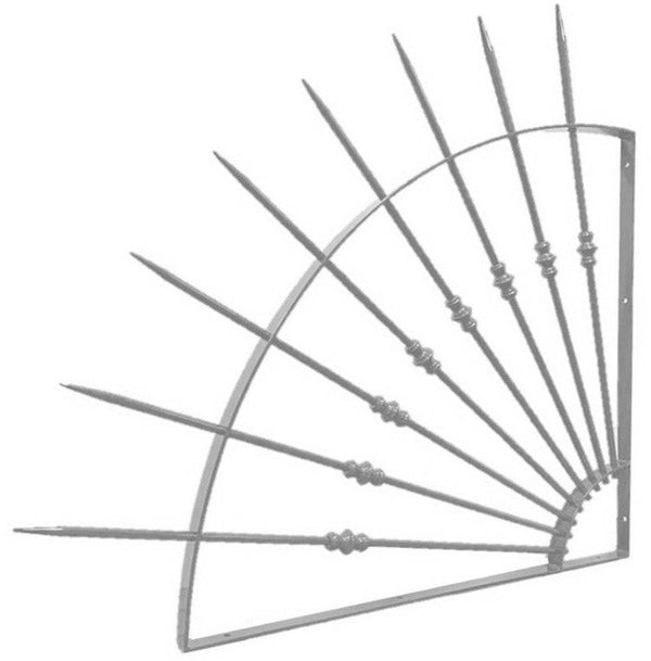 Barrière anti-intrusion avec pointes en acier pour balcon ou terrasse en argent Poggiolo online