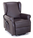 Poltrona Alzapersona Elettrica 1 Motore in Similpelle Margaret Marrone