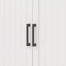 Carrello Isola da Cucina 128x45,5x91,5 cm in MDF e Acciaio Inox Bianco
