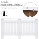 Copritermosifone in Legno MDF Bianco 152x19x81 cm 