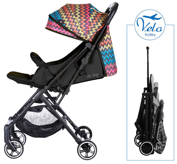 Poussette à roulettes légère pour enfants Zibos Velo Ziggy Noir Noir prezzo