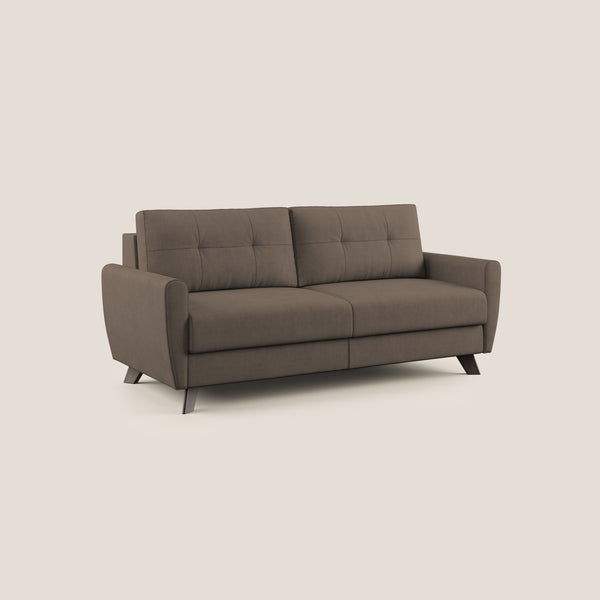 prezzo Canapé lit 3 places 208x97x96 cm en tissu marron
