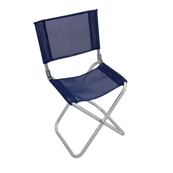 Tabouret Pliant 41x38x75 h cm en Aluminium et Textilène Bleu sconto