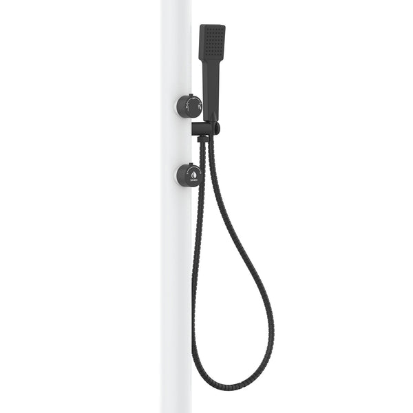 acquista Doccia da Giardino in Alluminio Soffione Led e Doccino Sined Luna Alu D Bianco