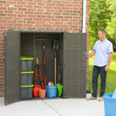 Armadio Porta Attrezzi da Giardino 136x70x172 cm in Polietilene