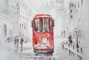 Dipinto su Tela Tram 80x3x80 cm in Legno e canvas