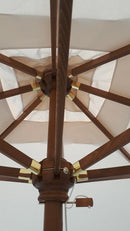 Ombrellone da Giardino 4x4 m Palo Ø60 mm in Legno Telo in Acrilico con Balza Danieli Bangkok Ecrù