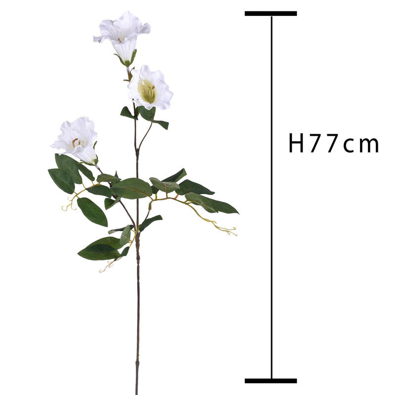 Set 6 Campanula Artificiali con Fiori Altezza 77 cm Bianco