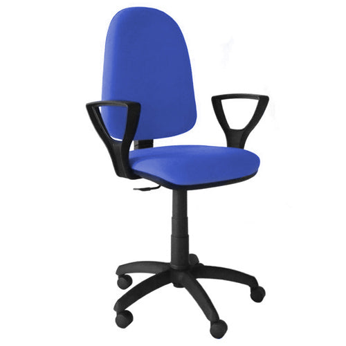 prezzo Chaise de bureau opérative en tissu bleu avec roues et accoudoirs 