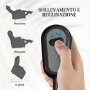 Poltrona Alzapersona Elettrica 1 Motore con 8 Punti Vibranti 62,5x93x97 cm 4 Modalità di Massaggio e Riscaldamento Grigia