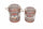 Ensemble de 2 poufs de rangement ronds en MDF Brick