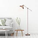 Lampada da Terra con Paralume E27 in Metallo  Bronzo