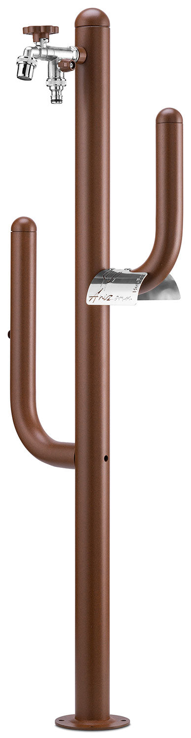 Fontana a Colonna Rubinetto Doppio in Ottone e Porta Tubo Arizona Belfer 42/ARZ Ruggine sconto