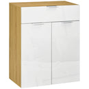 Mobile 2 Ante 1 Cassetto 70x35x92 cm in Truciolato Bianco