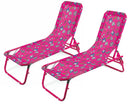 Set 2 Lettini Prendisole da Giardino per Bambini in Acciaio Soriani Oxford Glamour