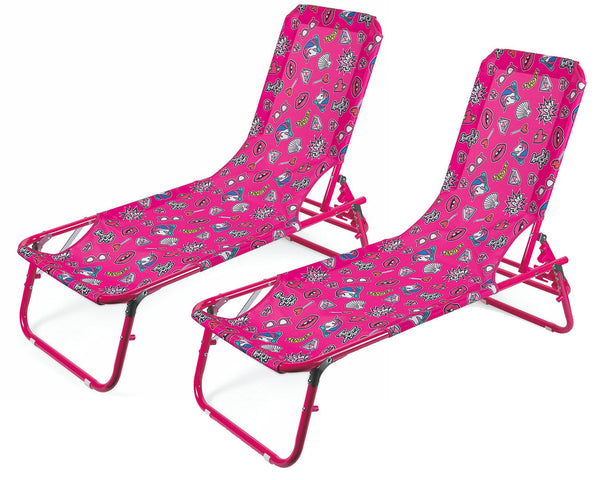 Lot de 2 Transats de Jardin pour Enfants en Acier Soriani Oxford Glamour acquista