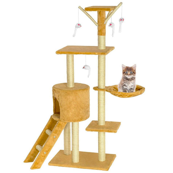 prezzo Tiragraffi per Gatti Albero Sisal Parco Giochi Gioco x Gatto Tira Graffi Beige
