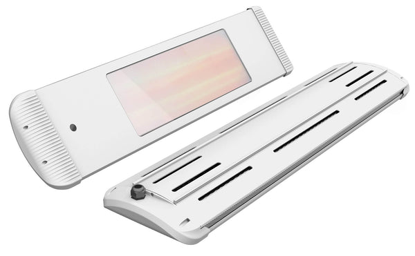 Radiateur Électrique Infrarouge 118x25x7,5 cm Mural 2400W Dimmable Moel Aaren Blanc prezzo