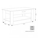 Tavolino Salotto Myrto 110x60x44 h cm in Truciolare bilaminato Bianco