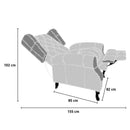 Poltrona Relax Reclinabile in Tessuto Elegant