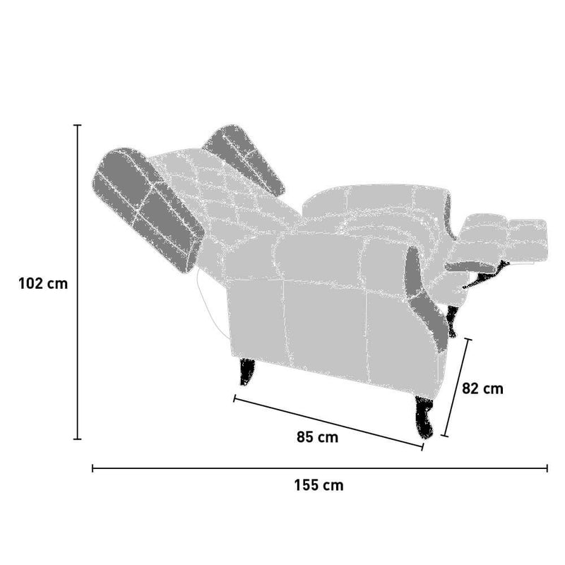 Poltrona Relax Reclinabile in Tessuto Elegant