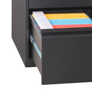 Classificatore 2 Cassetti 46x62x70,5 cm in Metallo Nero