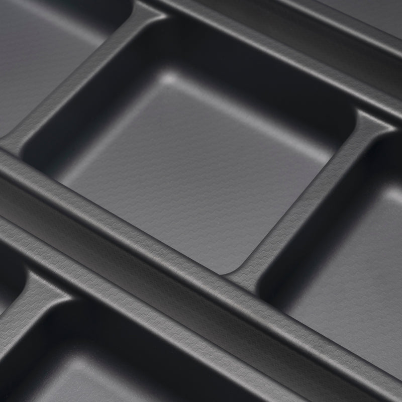 Set Organizer per Cassetti da Bagno Laterali in Plastica Emuca Tidy Grigio Pietra