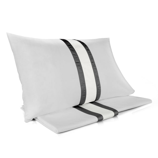 prezzo Housse de couette avec draps et taies d'oreiller Mitera Polynesia Huître et Grisaille Différentes tailles