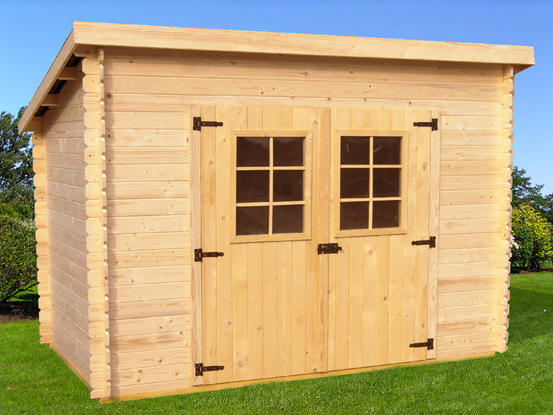 Casetta Box da Giardino 3x1,85 m Senza Pavimento in Legno Picea Massello 20mm Charente