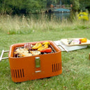 Barbecue Portatile a Carbone Carbonella 42,5x34,7x 23 cm in Metallo Cube Pietra