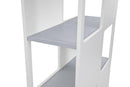 Libreria 8 Fori 78x32x160cm in MDF TFT  Oblò Bianco Opaco e Grigio Chiaro