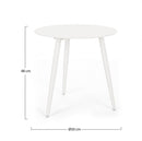 Tavolino Ø50x48h cm Ridley Bianco