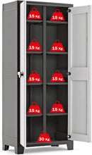 Armadio 8 Ripiani 80x44x182 cm Keter Titan Multispace XL Nero