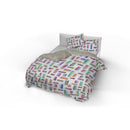 Copripiumino con Stampa sul Sacco e Federe Doubleface Multicolor