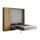 Lit double escamotable peu encombrant Kentaro H210 cm marron