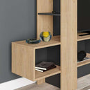 Mobile TV 1 Anta 180x38x138 cm in MDF Troya Rovere Antracite