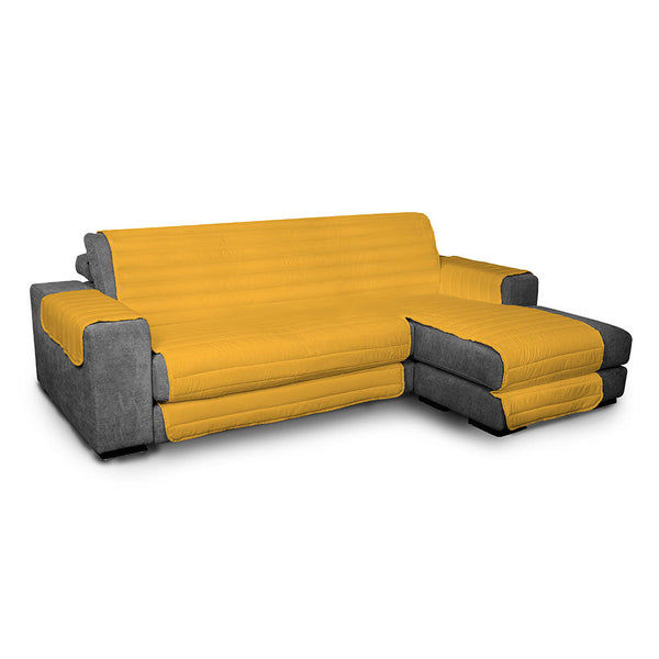 prezzo Housse de canapé matelassée en microfibre avec péninsule droite jaune