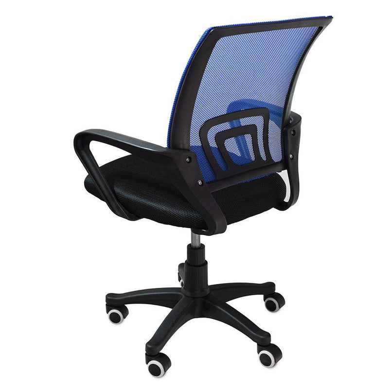 Sedia Poltrona Operativa da Ufficio in Tessuto Net Blu