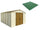 Plancher pour Jardinière 325x398x233 cm en Plastique Vert