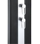 Doccia Solare Ibrida da Giardino 40L Miscelatore e Doccetta Lavapiedi Antracite/Alluminio