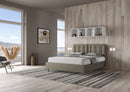 Letto Matrimoniale con Alzata Comoda Imbottito in Similpelle Annalisa Cappuccino Varie Misure