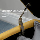 Panca Fondo Letto Contenitore 101x38,5x44,5 cm Rivestimento in Poliestere Giallo   