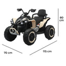 Quad Elettrico per Bambini ATV Safari Gold 24V con Telecomando Beige
