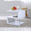 Tavolino Basso da Salotto in Legno Bianco 50x50x50 cm 