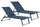 Set 2 Lettini Prendisole da Giardino 70x182x91,5h cm con Ruote Taylor Navy
