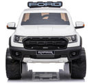 Macchina Elettrica per Bambini 12V 2 Posti con Licenza Ford Raptor Ranger Bianca