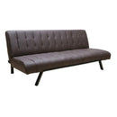 Divano Letto Prontoletto Click Clack Rivestimento in Similpelle Marrone Darrel