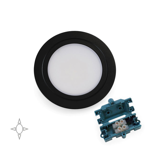 Emuca Emuca Acier Peint Noir Mizar Led Spot pour Encastré dans Meuble H66 acquista